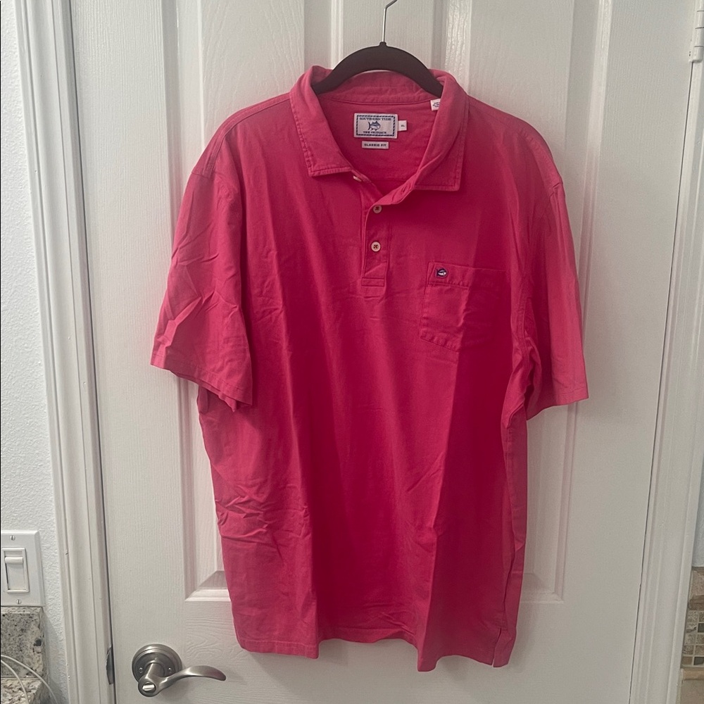 Southern Tide Vibrant Pink Polo Shirt